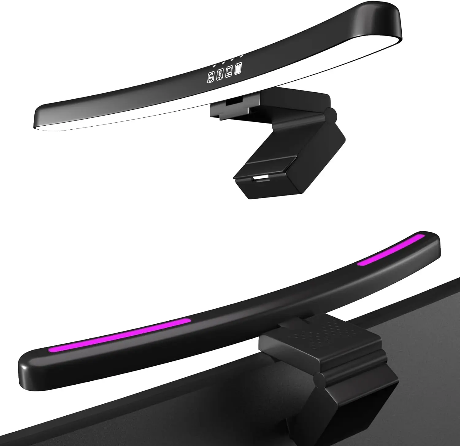 Gaming Monitor Curved - モニターライトバー湾曲したRGBバックライト付きコンピュータスクリーンランプアイケアタッチ雰囲気ライトゲームルームの装飾用