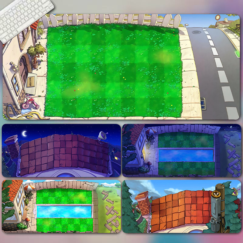 Esports Vs Gaming - Plants Vs Zombies 特大ゲーミングマウスパッド 汚れに強い拡張デスクマット オフィスコンピュータ