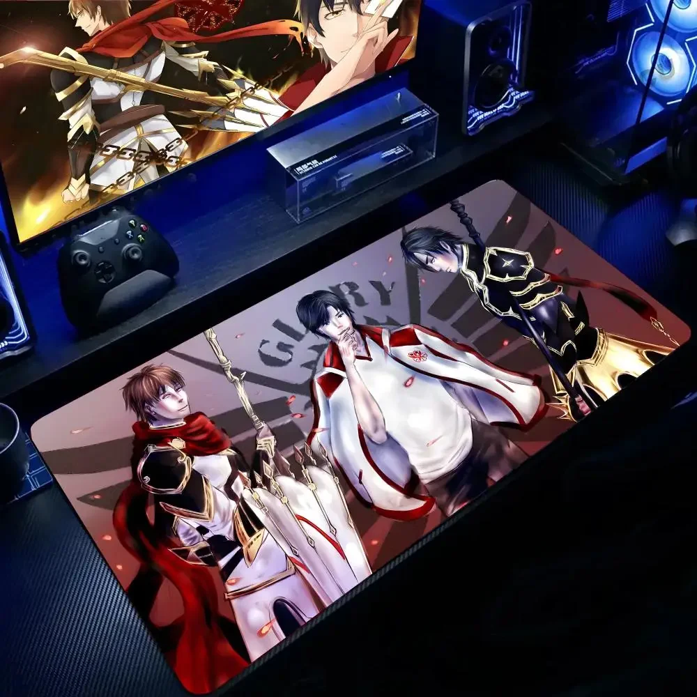 Esports Gaming Kings - キングスアバターeスポーツアニメマウスパッドマウスパッド大型ゲーミングロックエッジ厚みのあるコンピューターキーボードテーブルデスクマット
