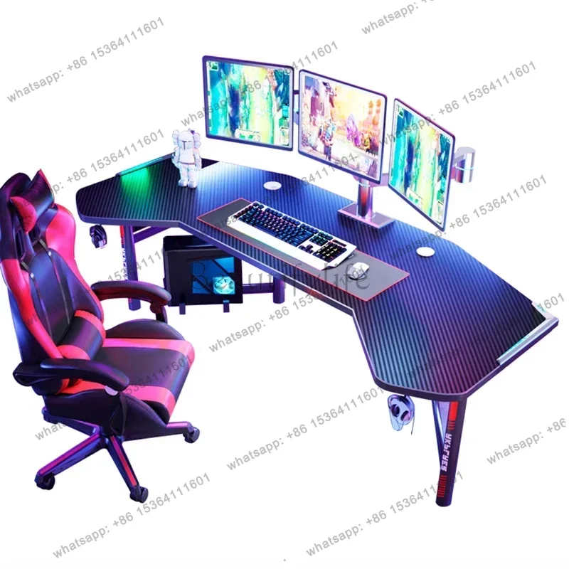 Esports Gaming Furniture - 白いコンピューターデスク オフィス家具 デスクトップコンピューターデスク 高級eスポーツテーブルと椅子セット 多機能ゲーミングテーブル