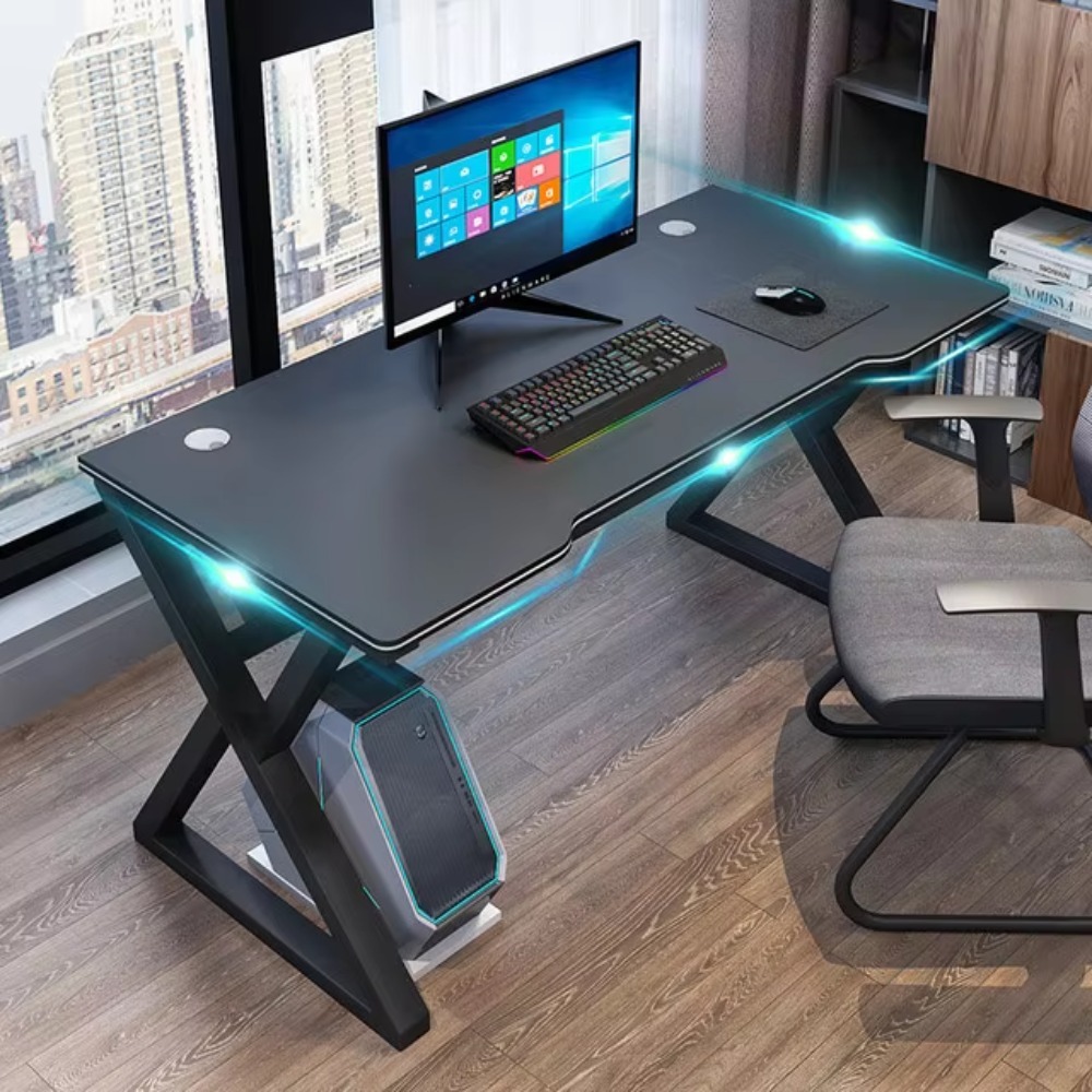 Esports Gaming Furniture - eスポーツゲーミングデスク、コンピューターデスクトップテーブル、シンプルモダンな学生用ライティングデスク（自宅寝室オフィス用）、学習ワークステーション