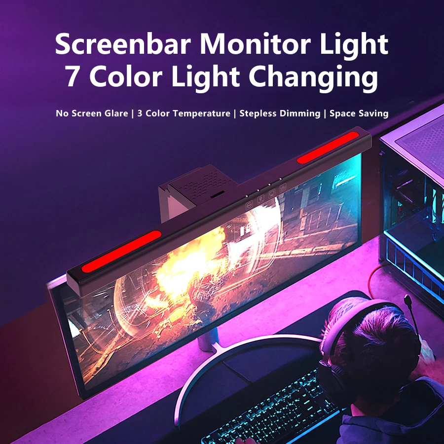 USB 無段階調光スクリーン吊り下げライト曲面スクリーンモニ - Gaming Monitor Curved のレビューと価格