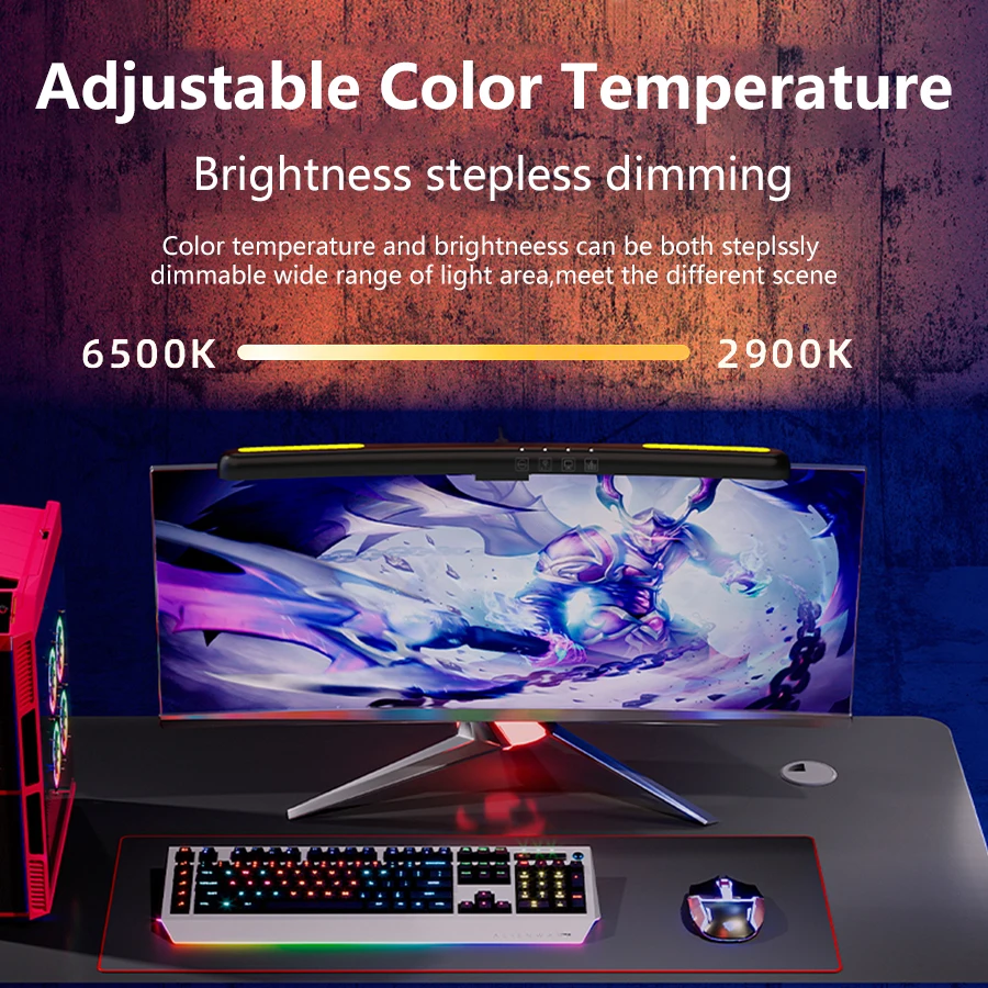 USB 無段階調光スクリーン吊り下げライト曲面スクリーンモニ - Gaming Monitor Curved のレビューと価格