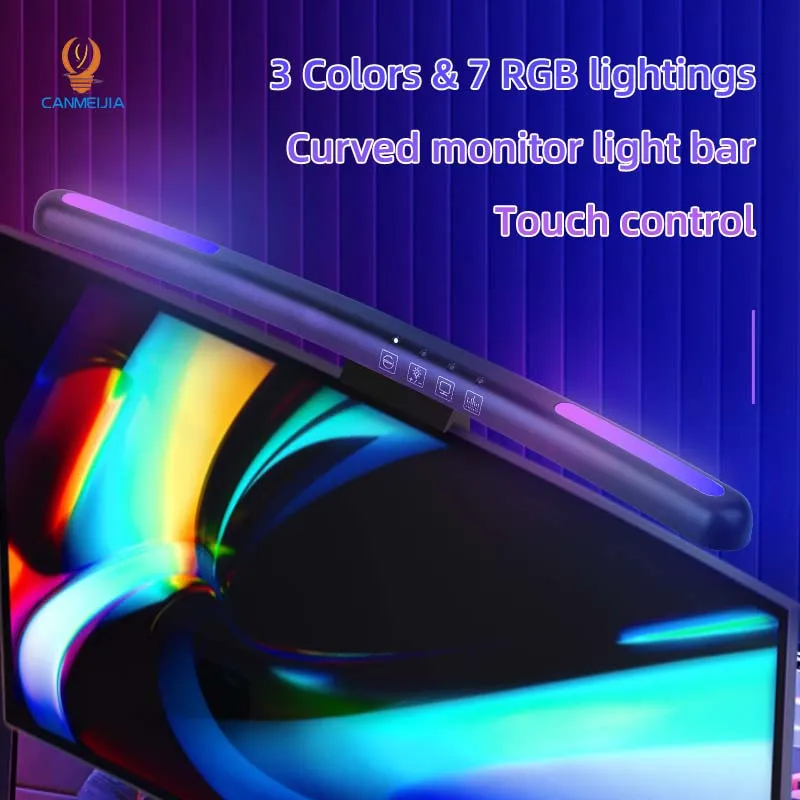 湾曲したLEDモニターライトバー,USB,RGB,PCスクリ - Gaming Monitor Curved のレビューと価格